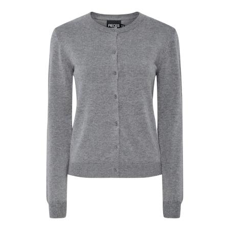 Pieces PIECES Gebreid vest PCNora grijs gemêleerd