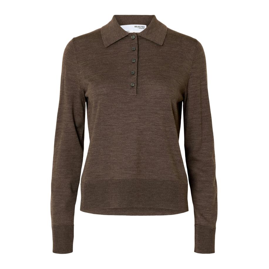 Selected SELECTED Trui SLFTHEA donkerbruin -