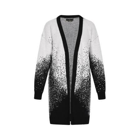 Faina faina Gebreid vest zwart / wit