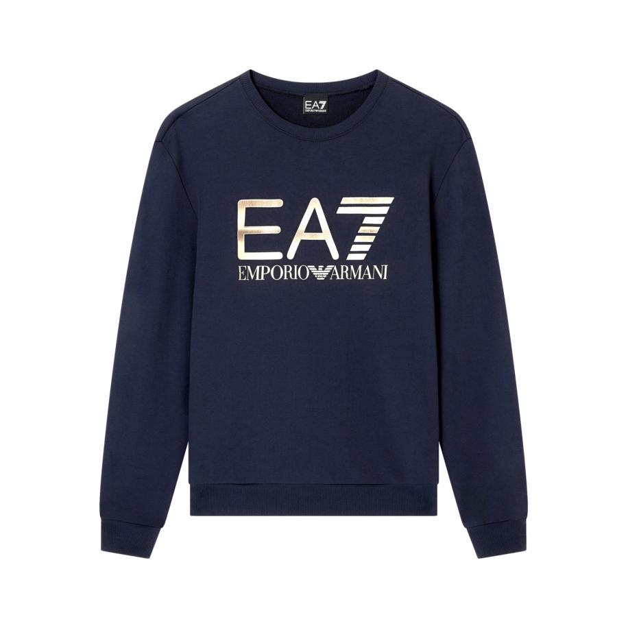 Emporio Armani EA7 Emporio Armani Sweatshirt donkerblauw / wit -