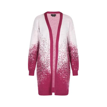 Faina faina Gebreid vest donkerroze / wolwit