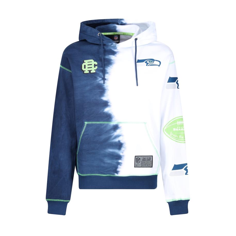 Recovered Recovered Sweatshirt NFL Seahawks Ink Dye Effect On blauw -