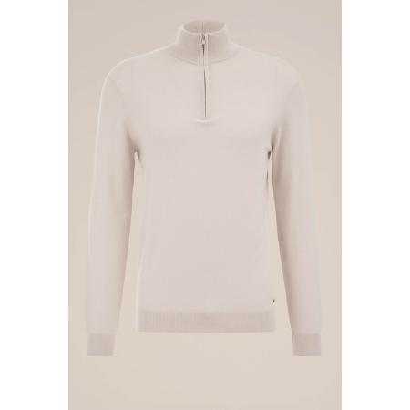 Fundamentals heren trui met rits - Gebroken wit - Katoen - Maat: XXXL