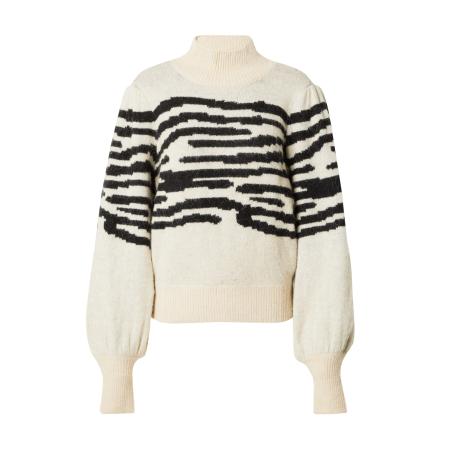 Minus minus Trui Alida crème / zwart