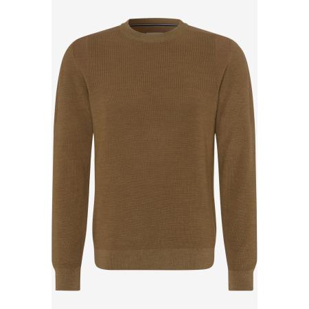 Brax Gebreide trui ronde halskameel, Effen