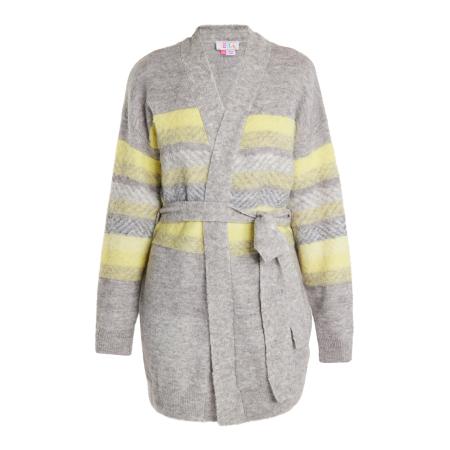 IZIA IZIA Gebreid vest geel / grijs gemêleerd