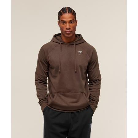 Gymshark Crest Hoodie Archive Brown