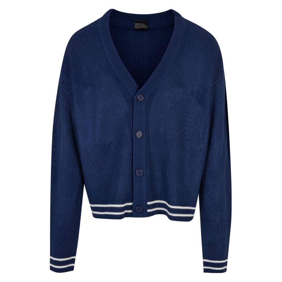 Urban Classics Urban Classics Gebreid vest navy / wit -