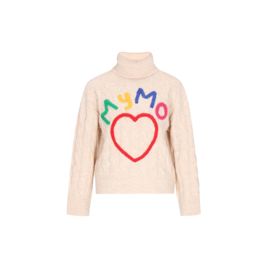 MYMO MYMO Trui beige / geel / groen / pink -