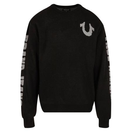 True Religion Trui grijs / zwart