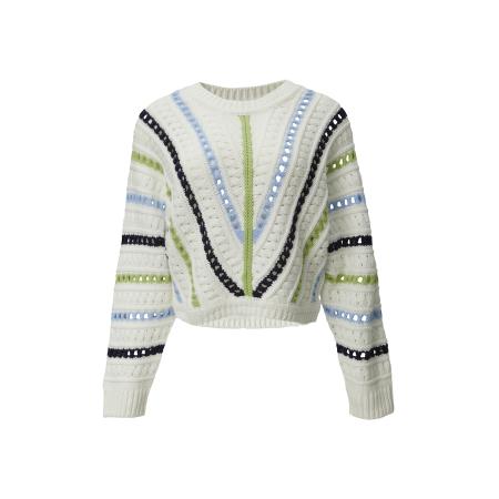 comma casual identity comma casual identity Trui lichtblauw / lichtgroen / zwart / offwhite