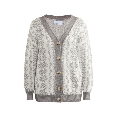 Usha usha BLUE LABEL Gebreid vest Lynnea beige / grijs