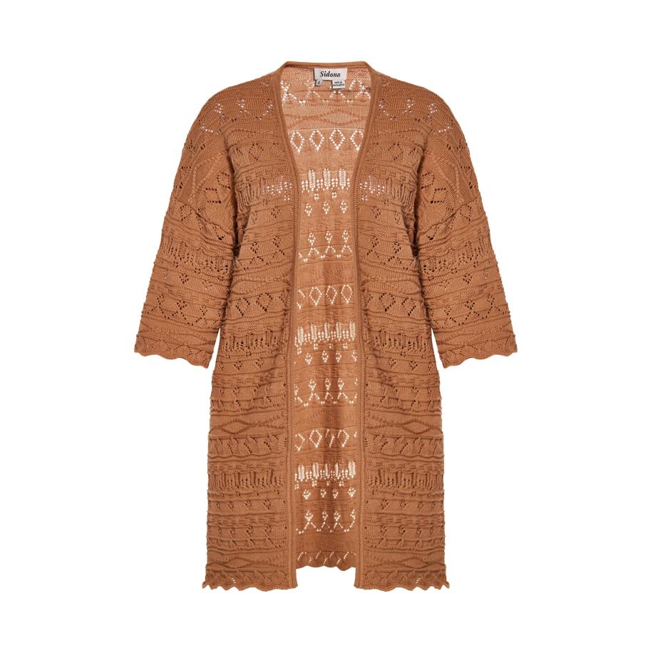 Sidona Sidona Gebreid vest karamel -