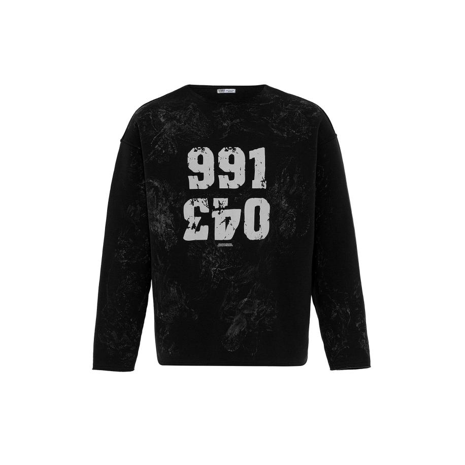 VAMOS CLO VAMOS CLO Sweatshirt zwart / offwhite -