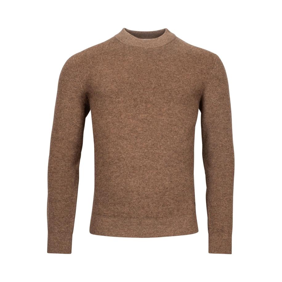 Thomas Maine Trui V-halsbruin, Effen Bruin