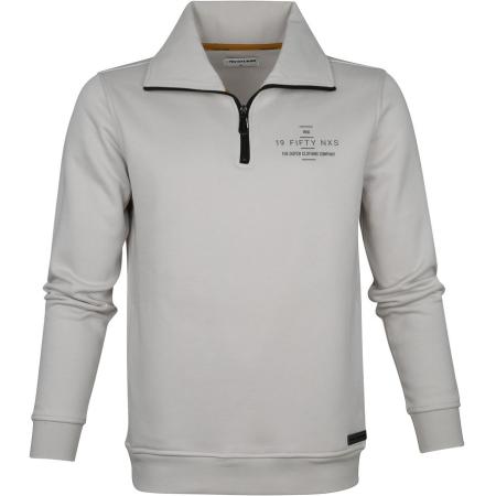 No Excess Half Zip Trui Beige