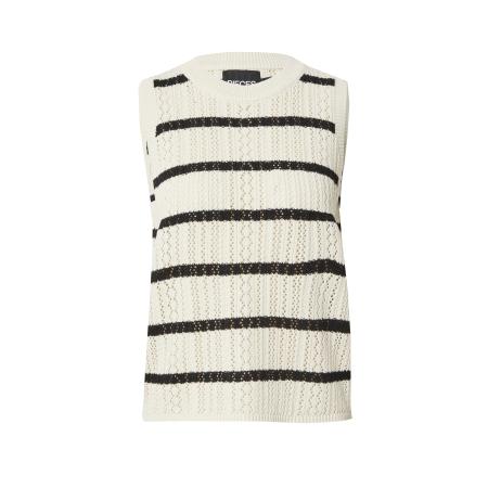 PIECES Trui PCNuka ecru / zwart