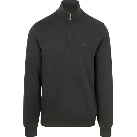Lyle & Scott Half Zip Pullover Tonal Zwart