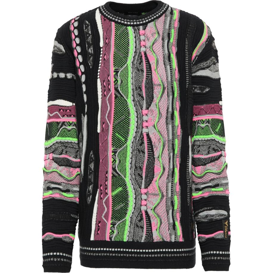 Carlo Colucci Trui Comparato groen / rosa / zwart Multicolor