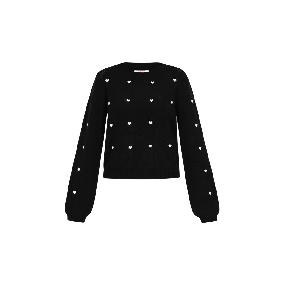 MYMO Trui zwart / wit Zwart