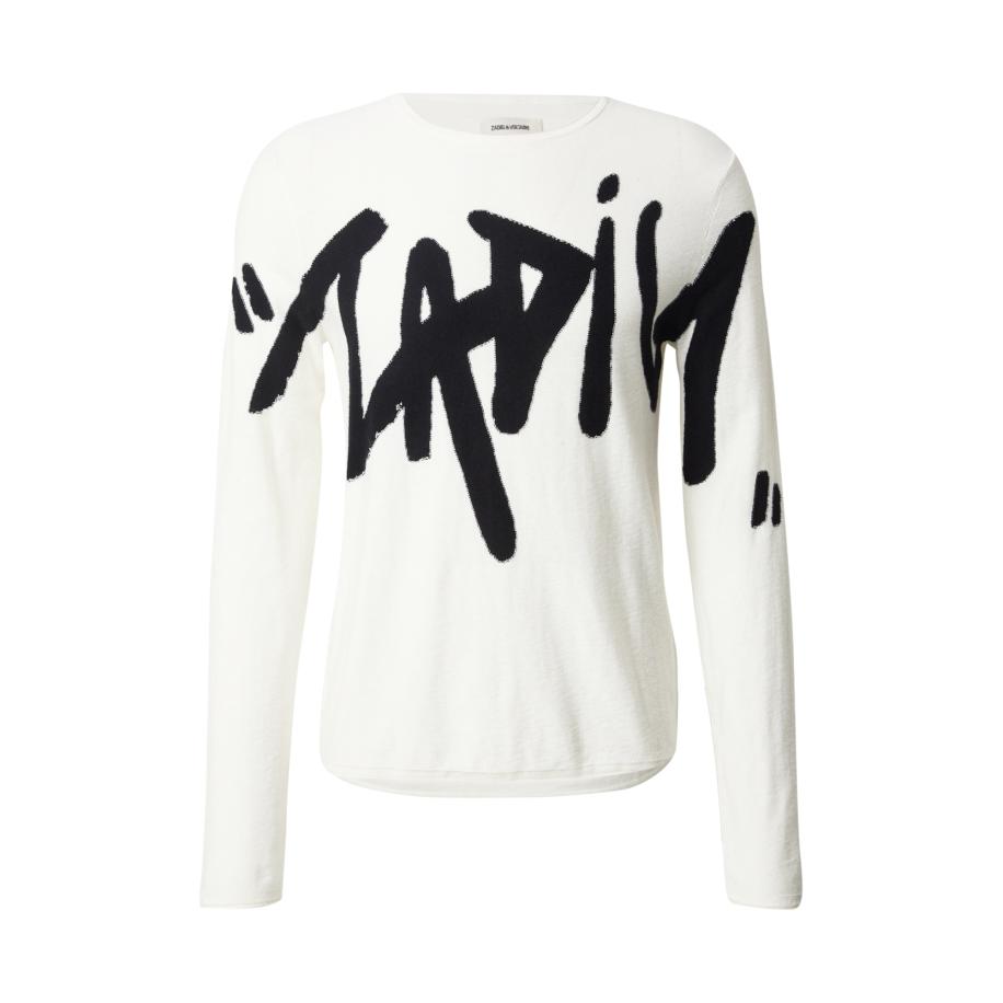 Zadig & Voltaire Zadig & Voltaire Trui TEISS CO SKULL XO ecru / zwart -