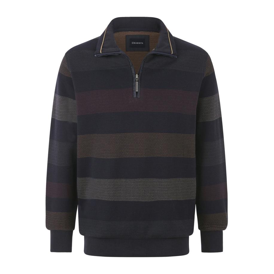 BABISTA Sweatshirt ritssluitingdonkerblauw, Gestreept Blauw