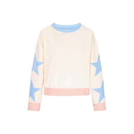 ebeeza ebeeza Sweatshirt chamois / lichtblauw / rosa