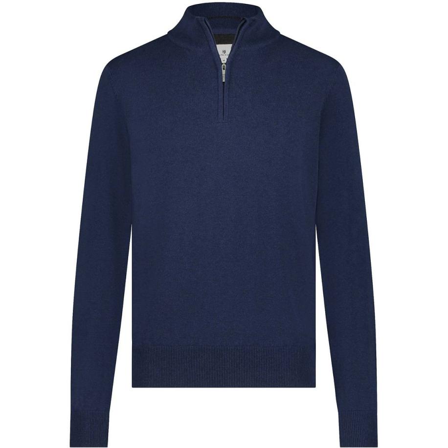 State Of Art Half Zip Trui Estate Donkerblauw Blauw