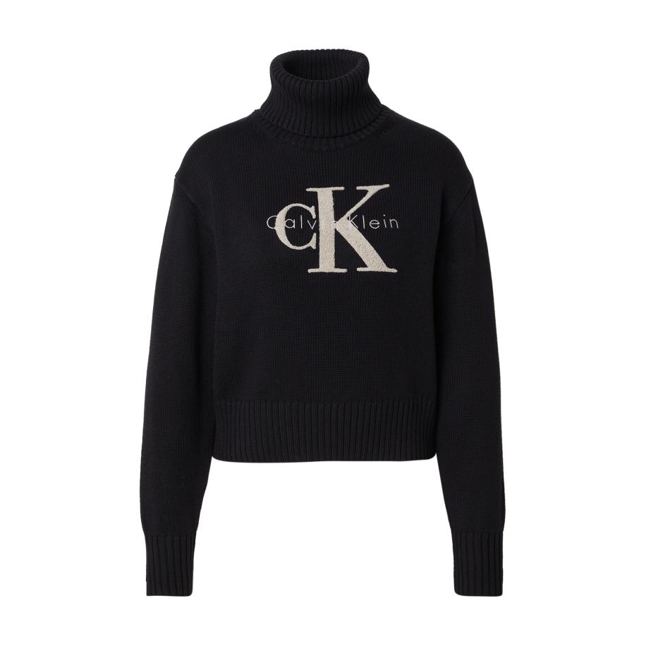 Calvin Klein Calvin Klein Jeans Trui Chenille taupe / zwart -
