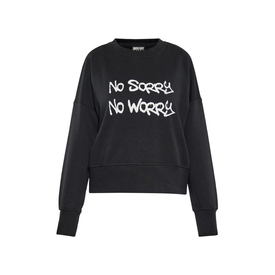 ROCKEASY ROCKEASY Sweatshirt zwart / wit -
