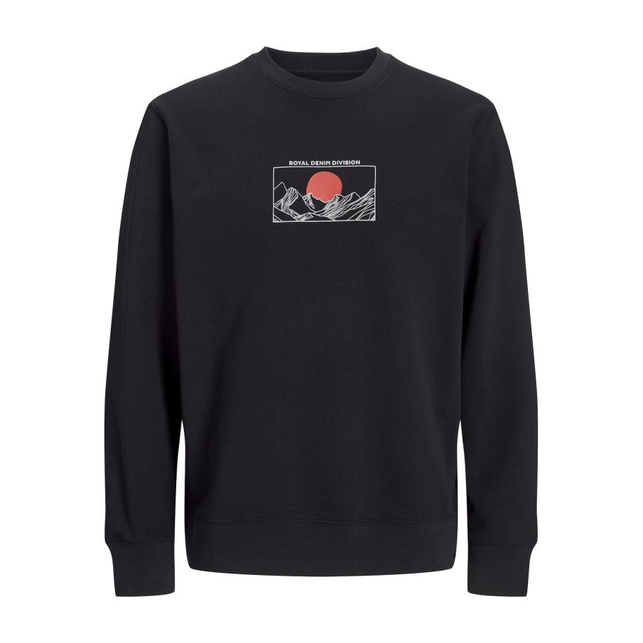 ROYAL DENIM DIVISION R.D.D. ROYAL DENIM DIVISION Sweatshirt lichtgrijs / rood / zwart -