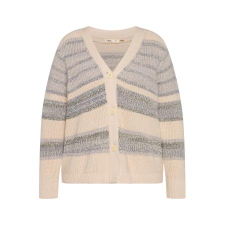 Ulla Popken Ulla Popken Gebreid vest beige / blauw / grijs