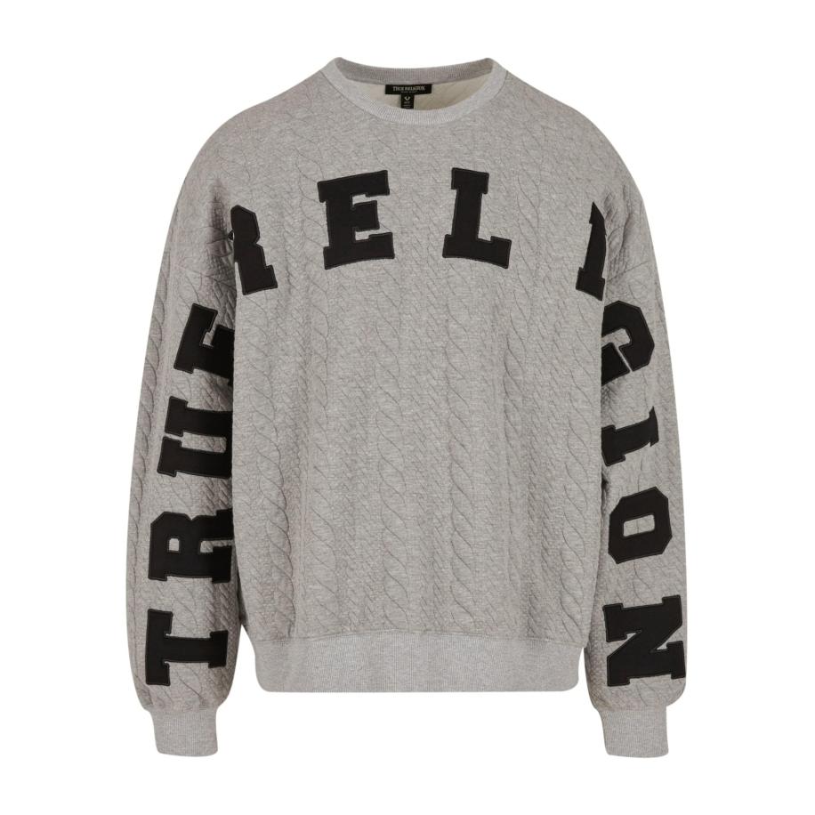 True Religion Sweatshirt grijs / zwart Grijs