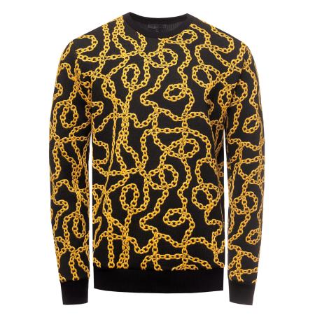 Rusty Neal Rusty Neal Trui goudgeel / zwart