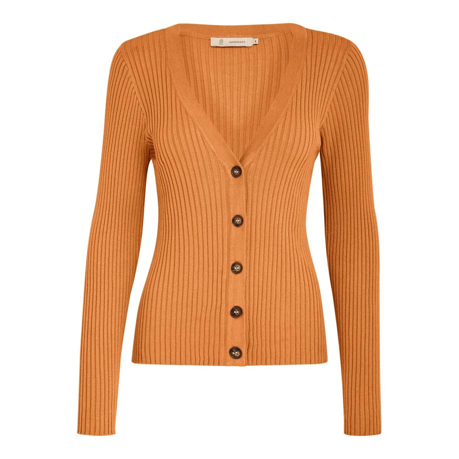 Peppercorn Peppercorn Gebreid vest Tana oranje -