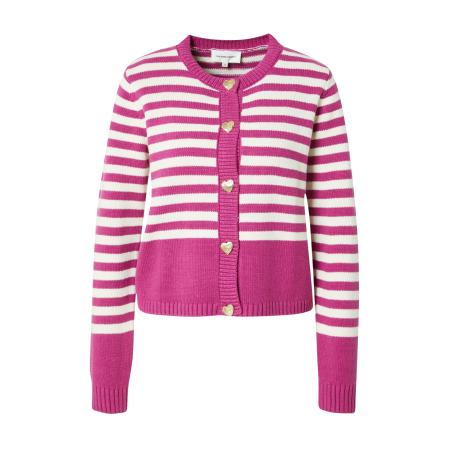 Fabienne Chapot Fabienne Chapot Gebreid vest Stine cyclaam / wit