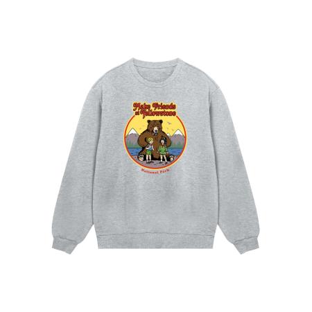 F4NT4STIC Sweatshirt US National Parks Make Friends At Yellowstone bruin / geel / grijs / rood