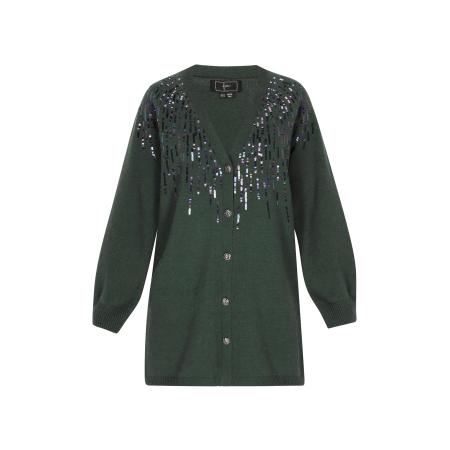 Faina faina Gebreid vest navy / donkergroen