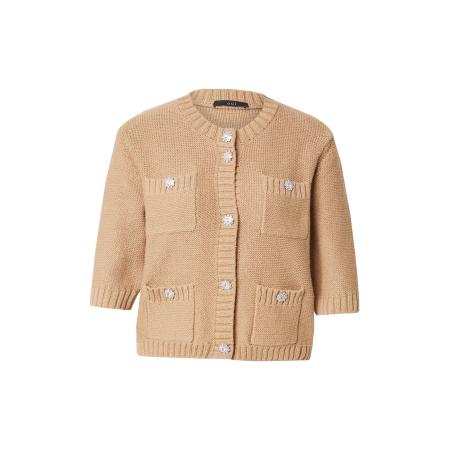 Oui OUI Gebreid vest lichtbruin