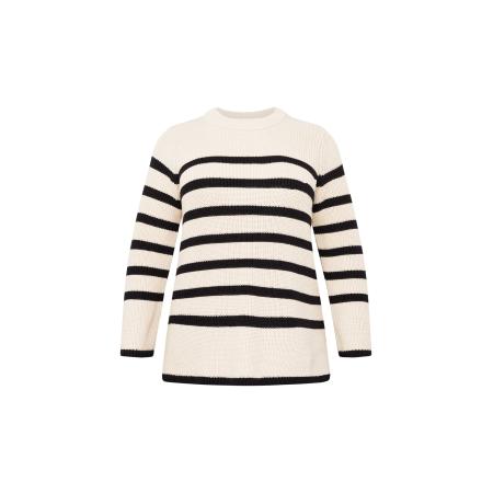 KAFFE CURVE Trui Milla sand / zwart