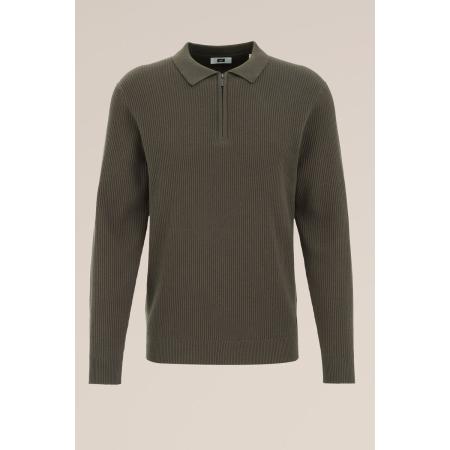 Fundamentals heren Trui met structuur - Donkergroen - Katoen - Maat: XXXL