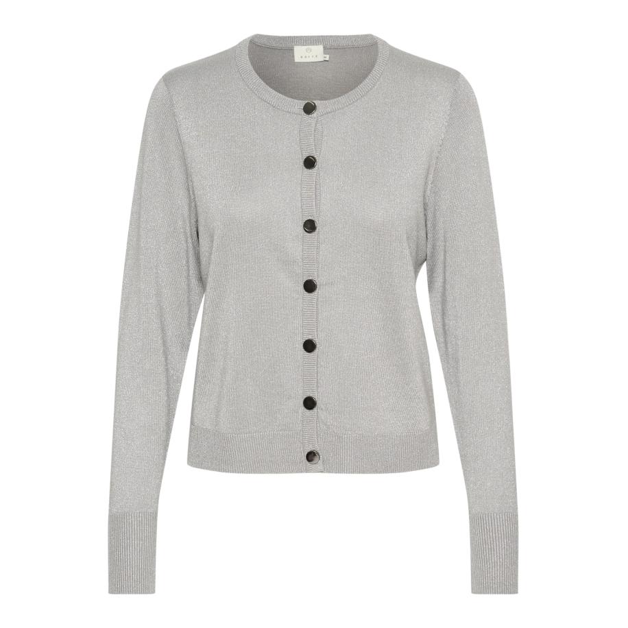 Kaffe Kaffe Gebreid vest KA Regina grijs -