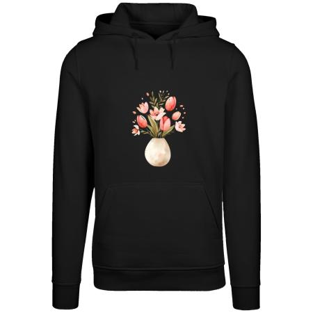F4NT4STIC F4NT4STIC Sweatshirt Rosa Frühlingsblumenstrauß in Vase beige / groen / rood / zwart