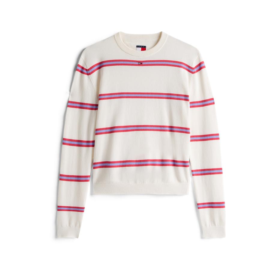 Tommy Jeans Tommy Jeans Trui Essential navy / lavendel / framboos / wit -