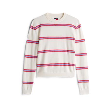 Tommy Jeans Tommy Jeans Trui Essential navy / lavendel / framboos / wit