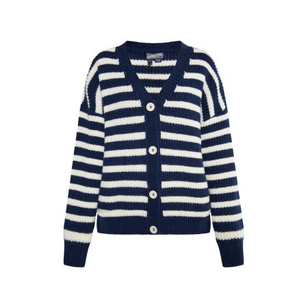 DreiMaster DreiMaster Vintage Gebreid vest marine / wolwit