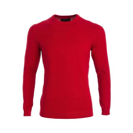 Marvelis Casual Trui ronde hals baksteenrood, Motief