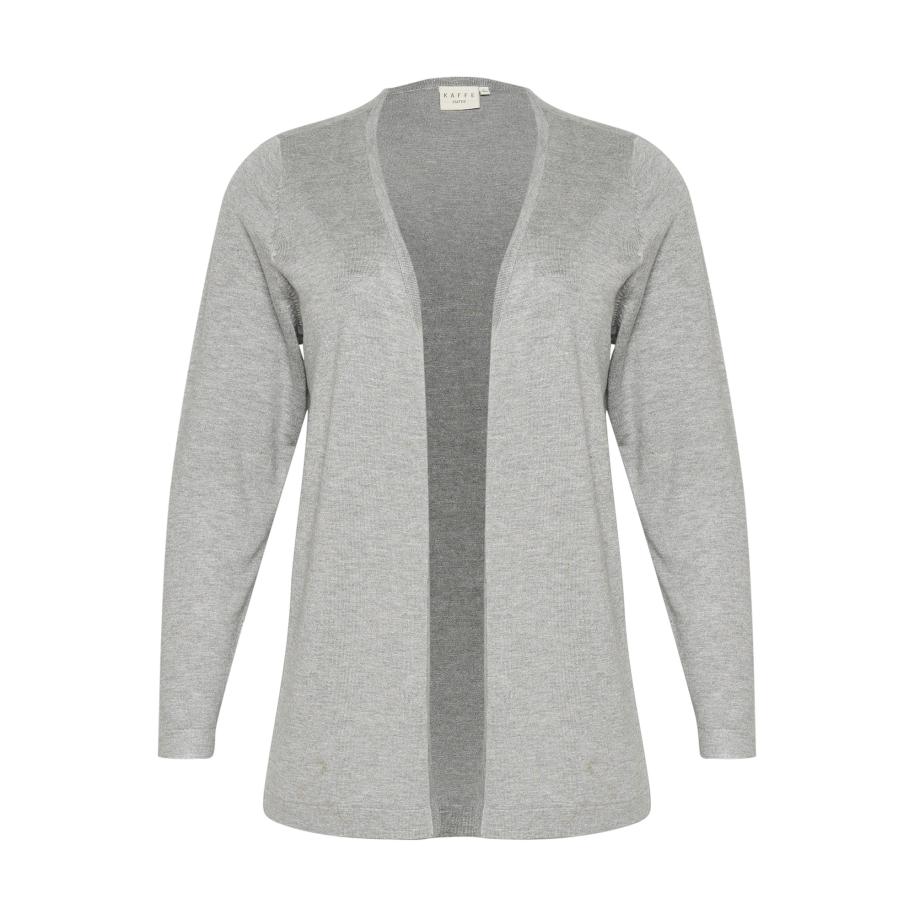 KAFFE CURVE Gebreid vest KC Farsia grijs Grijs
