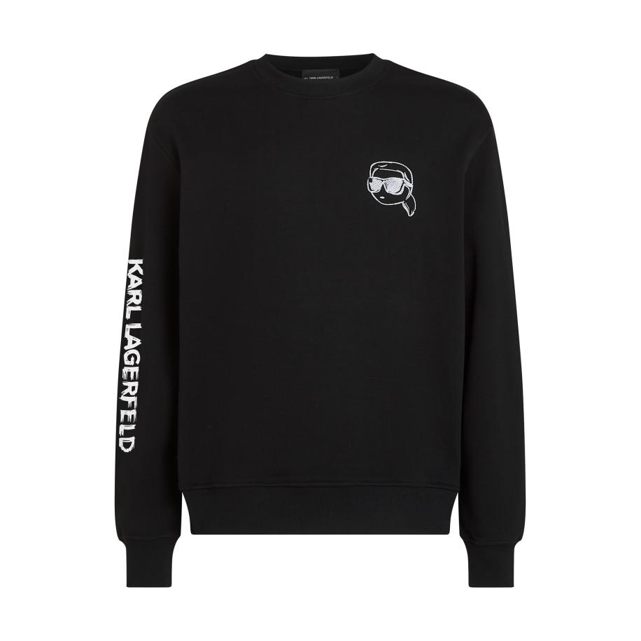 Karl Lagerfeld Karl Lagerfeld Sweatshirt Ikon zwart / wit -