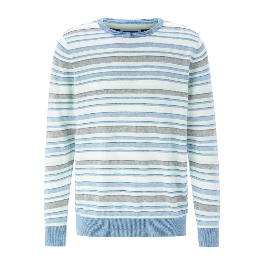 BABISTA Gebreide trui ronde halsblauw, Gestreept Blauw